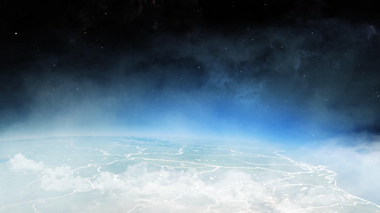 멀리 떨어진 행성 위에 있는 외계인 우주선