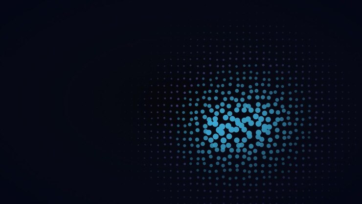 Abstract Motion Graphic of Pulsing Blue Light Dots