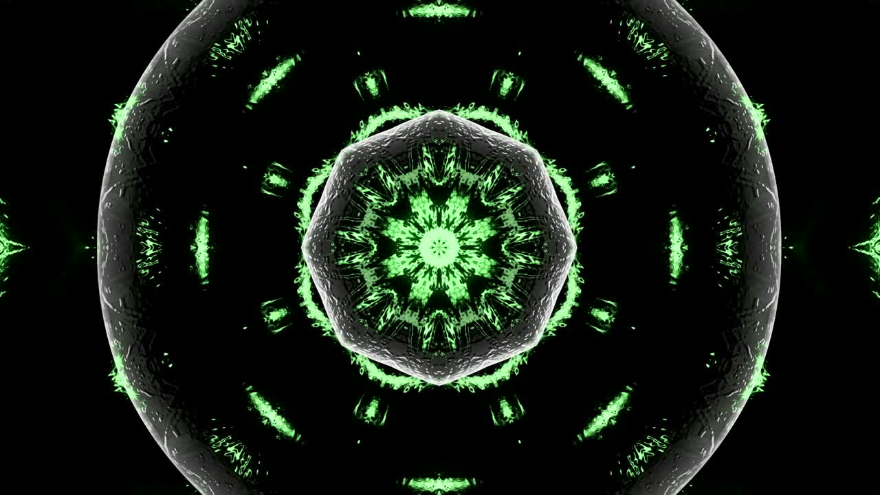 абстрактный неоновый орнаментированный декоративный фон. калейдоскоп или мандала 3d.