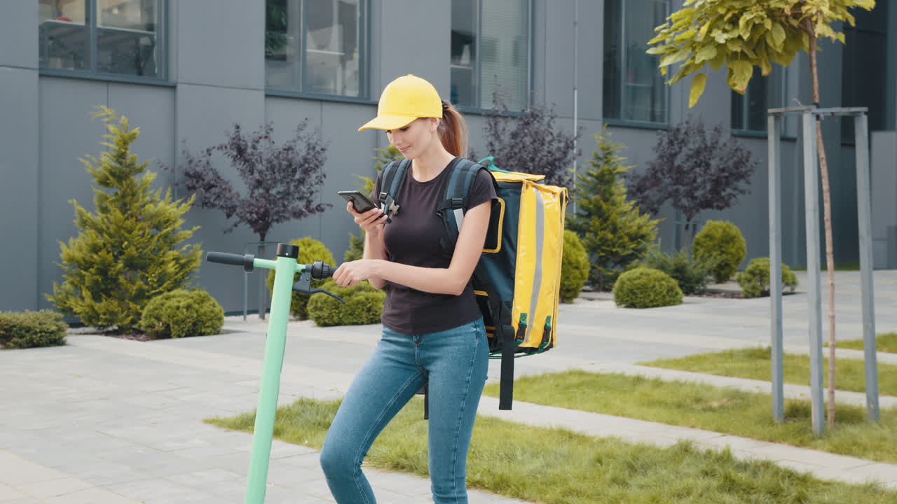 Delivery Person with Electric Scooter