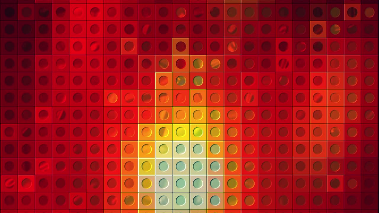 fondo de mosaico abstracto rojo, naranja, amarillo y azul