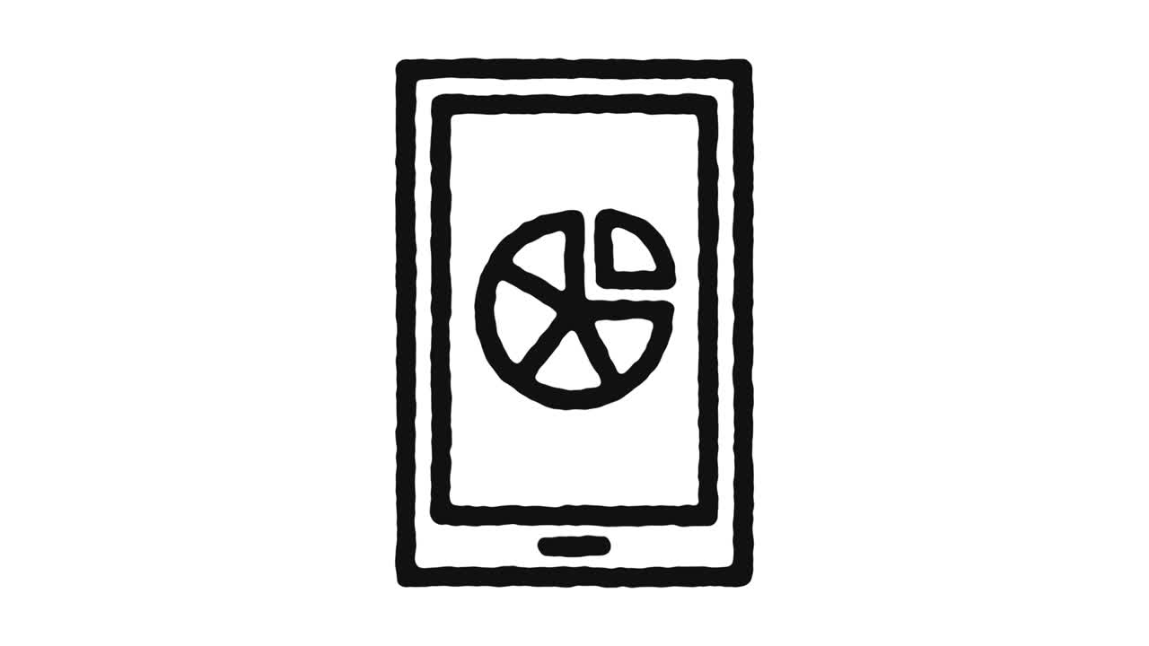 모바일 분석 아이콘 애니메이션 영상 및 알파 채널