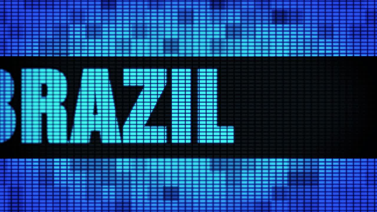 Petrolio BR e Brasile su un display LED