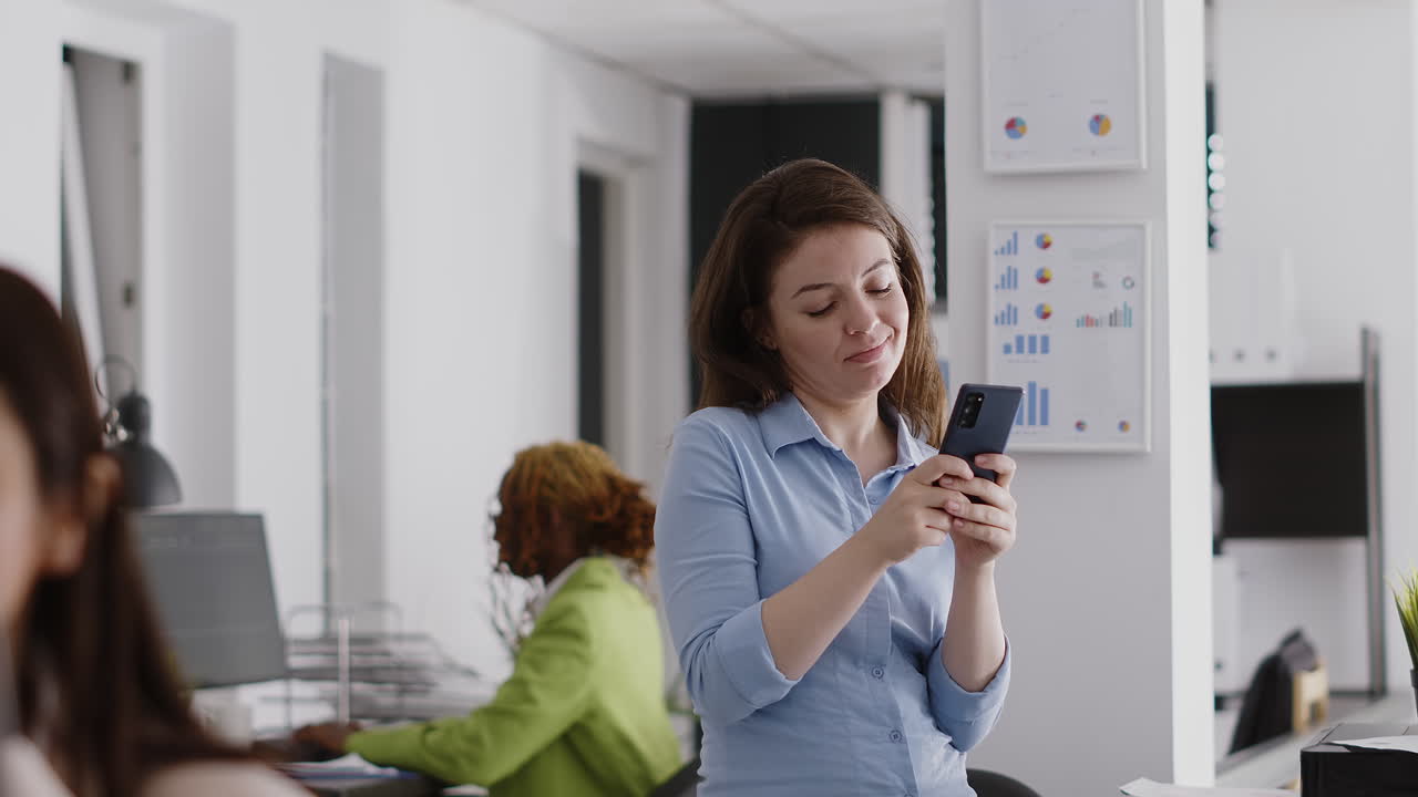 People working in a business office
