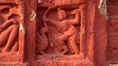 the red brick architecture is evident on the outer walls of this temple which the social system, culture and civilization of that time blossomed.currently, the paintings are almost destroyed.