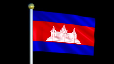 large looping animated flag of cambodia
