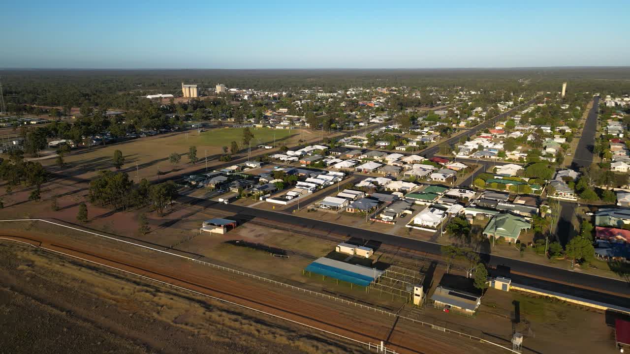 Aerial View of a Small Australian Outback Town