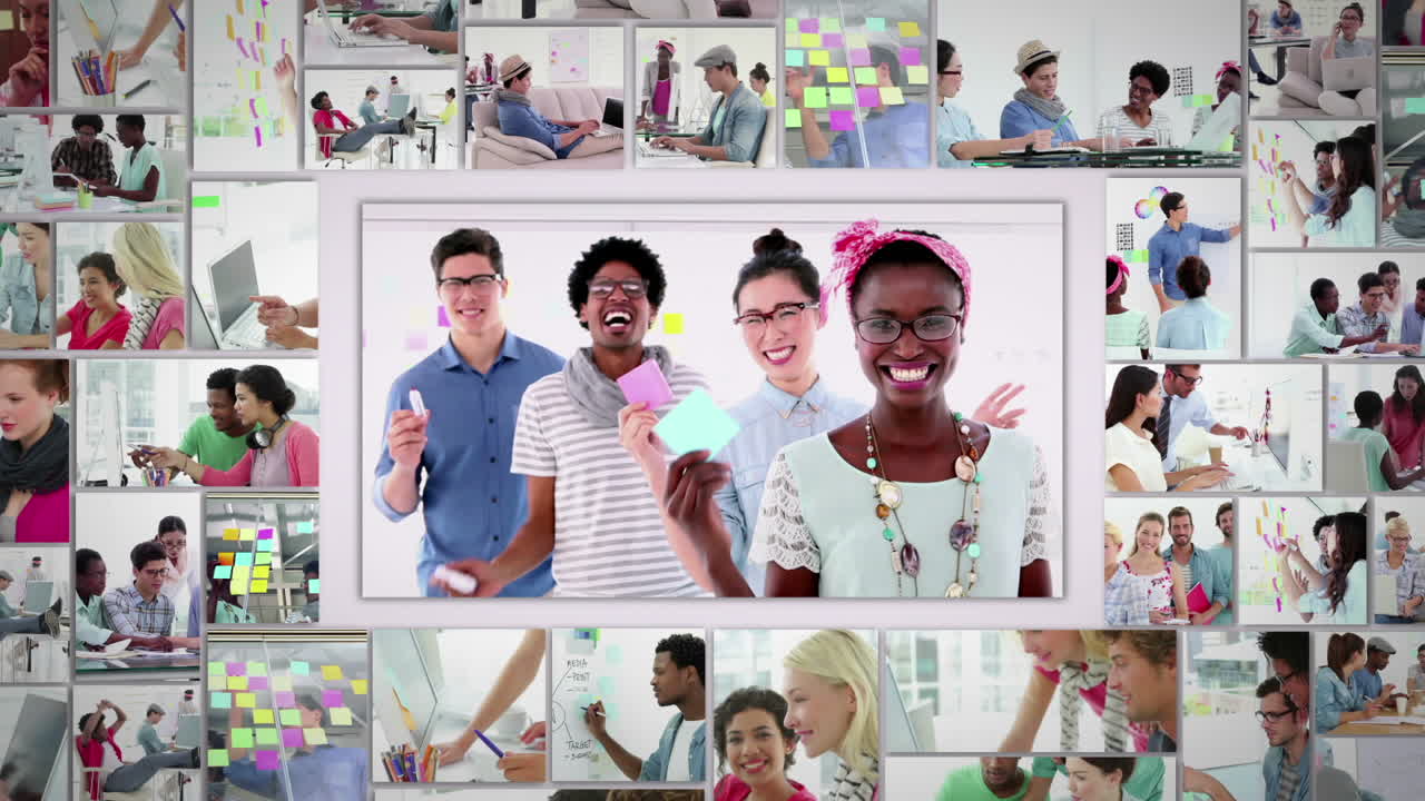 montaje de personas de negocios