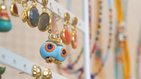 colorful evil eye earrings