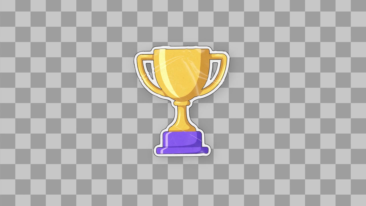 Gold Trophy Sticker