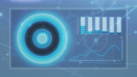 animación de la red de conexiones a través del procesamiento de datos