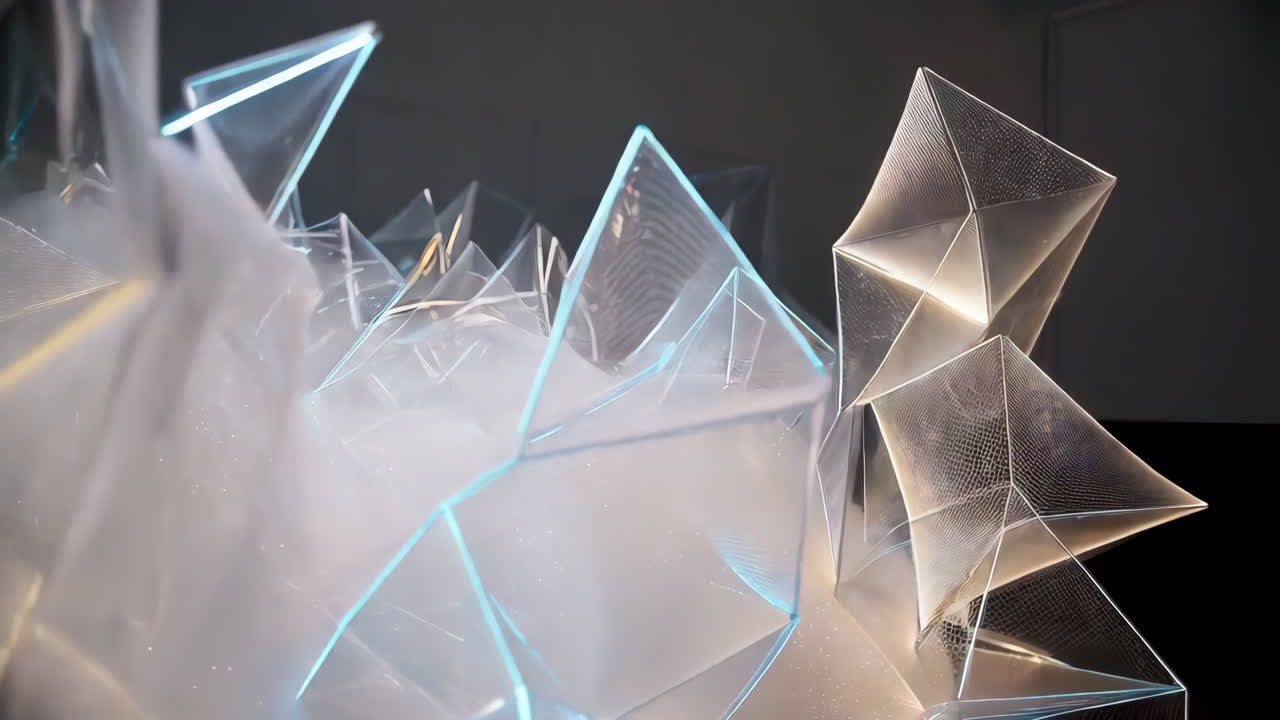 escultura de vidrio abstracta