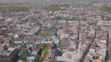 aerial view of lviv, ukraine