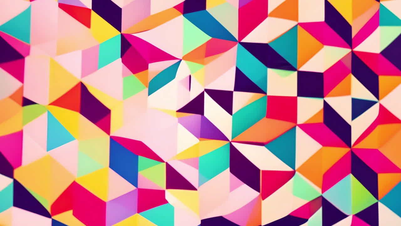 formas geométricas coloridas que forman animación de patrones abstractos