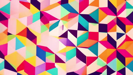 colorful geometric shapes forming abstract pattern animation