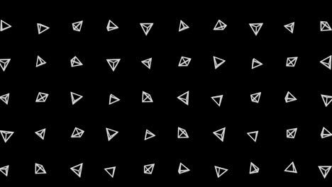 patrón de pirámide geométrica. baile de pirámides. animación de bucle de símbolo de negocio. diseño de red de negocios.