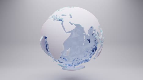 planet earth water globe concept