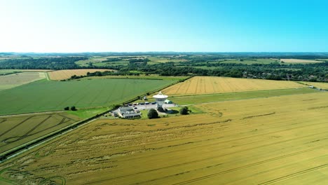 chilbolton observatory astronomy radio telescope dish array aerial view pull back reveal