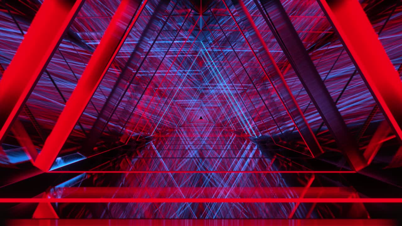 3d render animación fondo abstracto, para mostrar la vista de bucle que va a fondo triángulo, concepto de tecnología. diseño creativo muchas texturas de línea se está moviendo patrón abstracto fondo de moda.