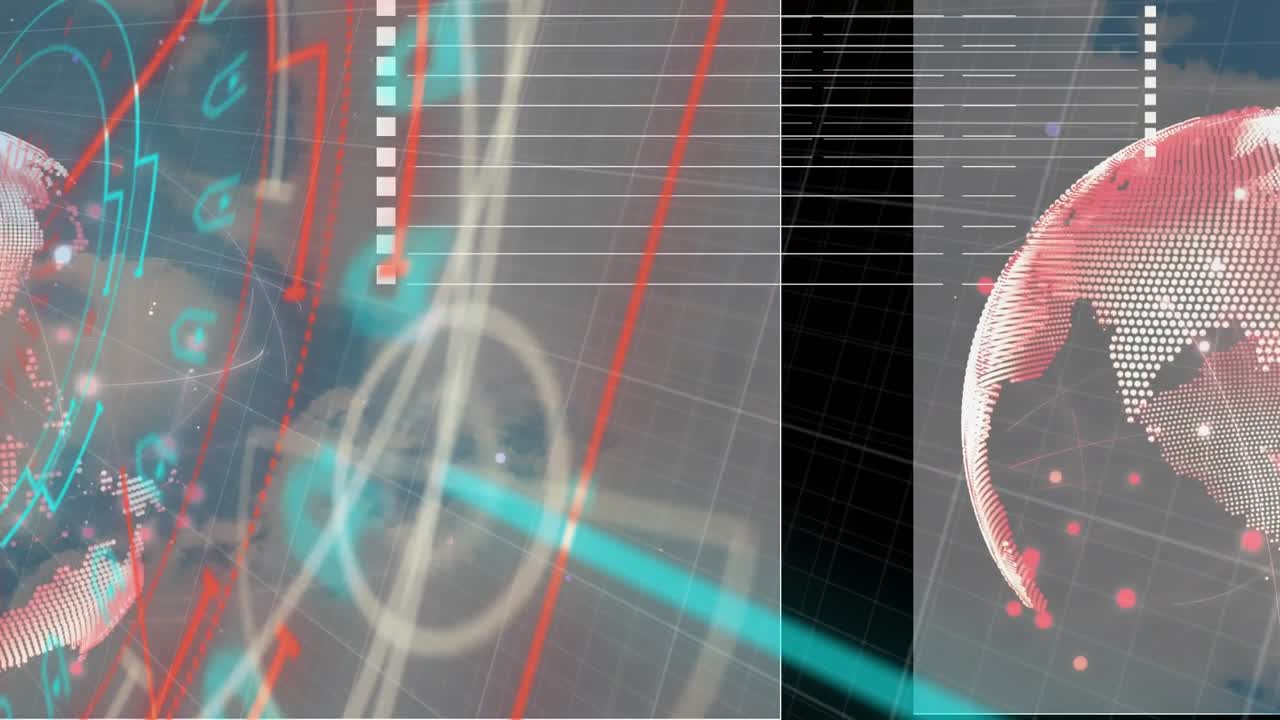 Animation of globe over data processing
