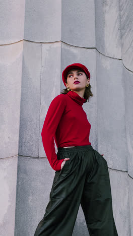 new fashion line and product advertisement featuring a woman