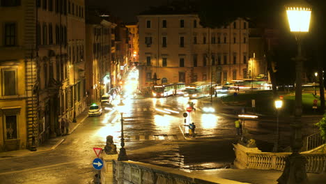 timelapse of traffic in piazza dâ€™aracoeli in rome