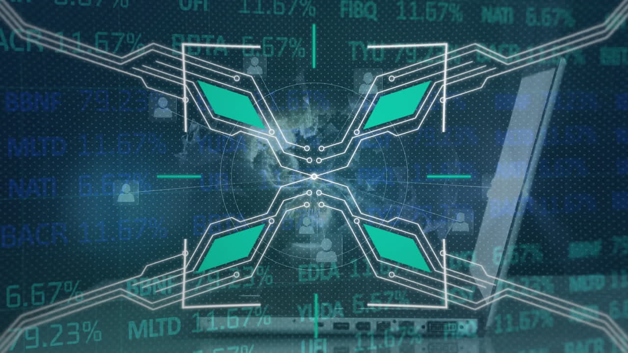 Animation of scope, data processing and networks of connections