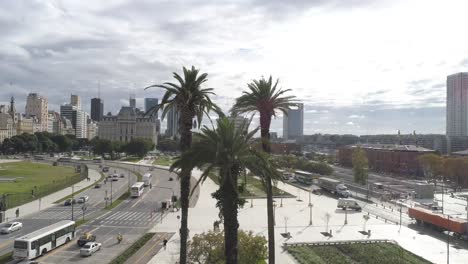 aerial view of the city of buenos aires, puerto madero, pink house, background buildings