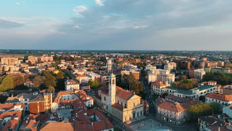 drone footage of saronno, italy