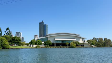 modern architecture by the tranquil canal waters