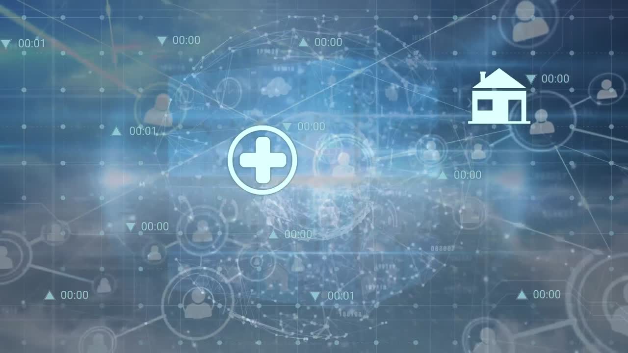 아이콘 위의 데이터 처리의 애니메이션