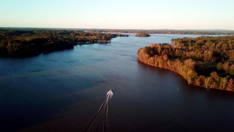 high rock lake aerial in 4k