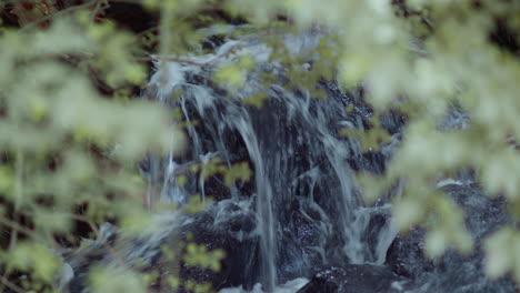 Close-up-of-a-small-waterfall