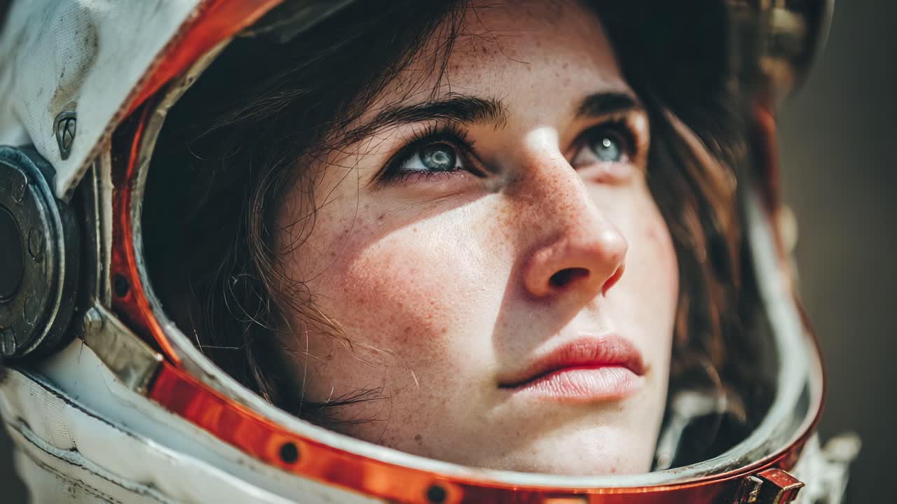 Astonishing Close-Up of an Astronaut Gazing Into the Unknown: A Portrait That Captures Hope and Determination in the Face of Space Exploration