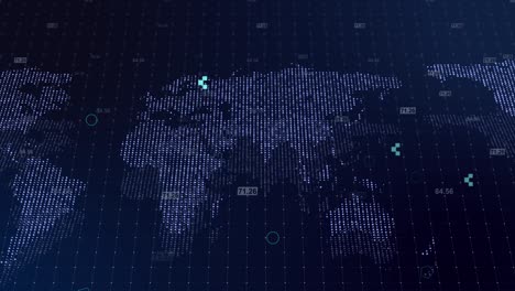 virtual planet earth with particles and lines network connection big data global networking and