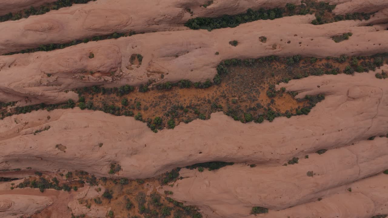 Aerial view of Moab's red rock formations, showcasing nature's beauty