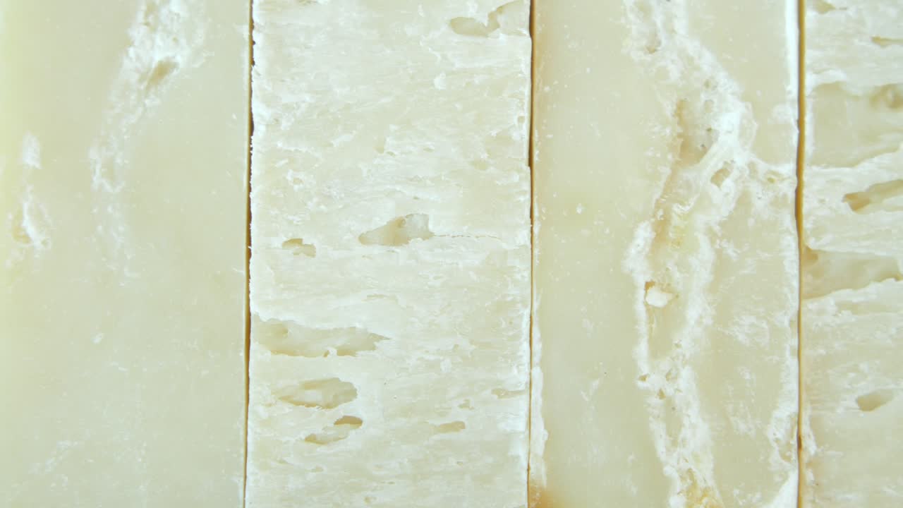 쌓인 색 바 비누의 근접한 모습