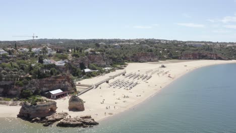 Beautiful-aerial-view-of-Mohle-Beach-on-warm-sunny-day