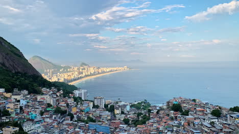 the mesmerizing city of rio de janeiro in brazil viewed by the vidigal community complex slam