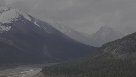 snow-capped peaks rise over northern british columbia’s wilderness