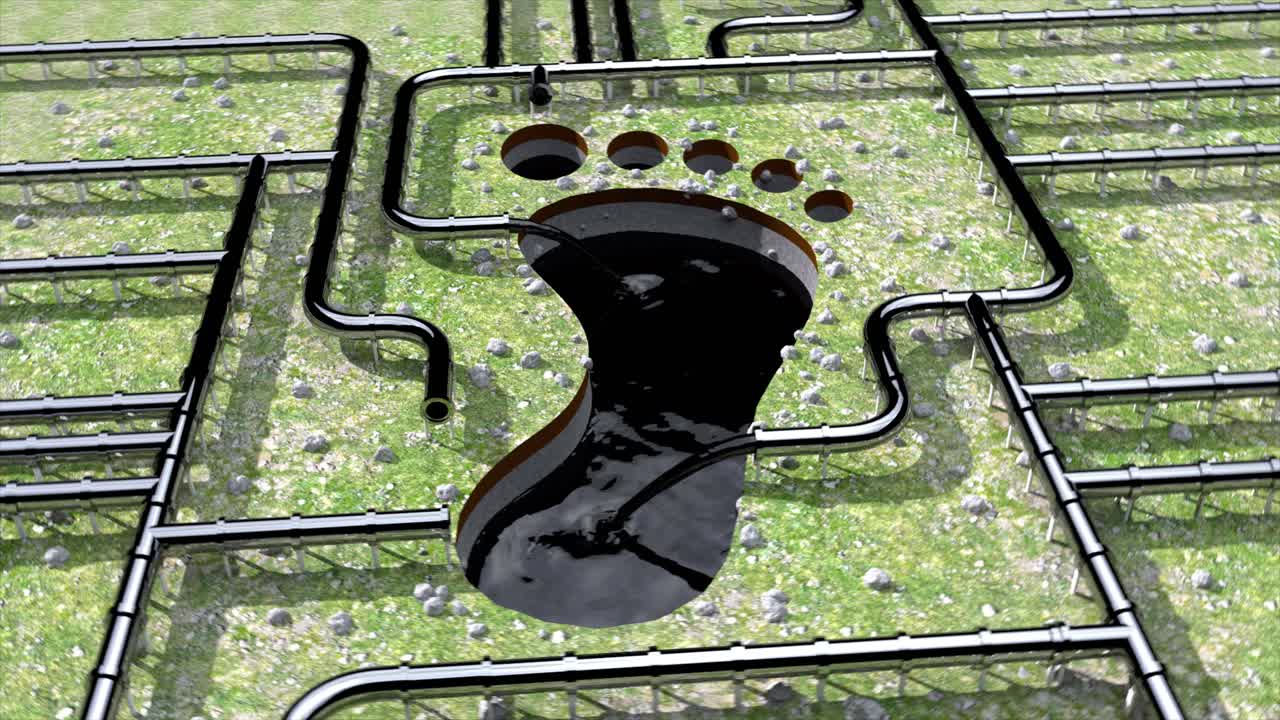 탄소 발자국 석유 파이프 라인 발자국 기후 변화