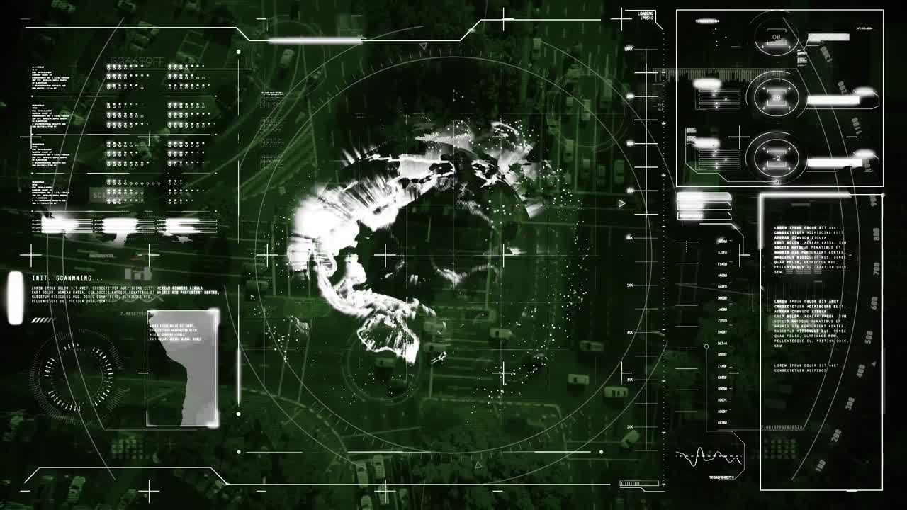 화면에서 데이터 처리 및 스캔의 애니메이션