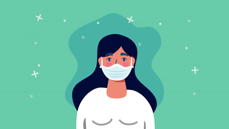 woman wearing a face mask