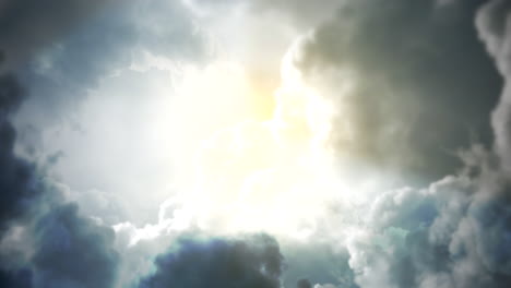 cinematic background with cloudy and sun with motion camera