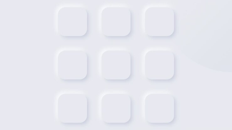 Abstract Neumorphic Grid Animation with Fading Squares