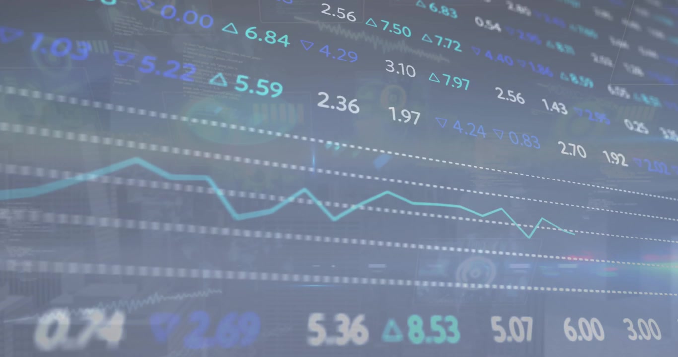 Animazione dell'elaborazione di dati finanziari su griglia