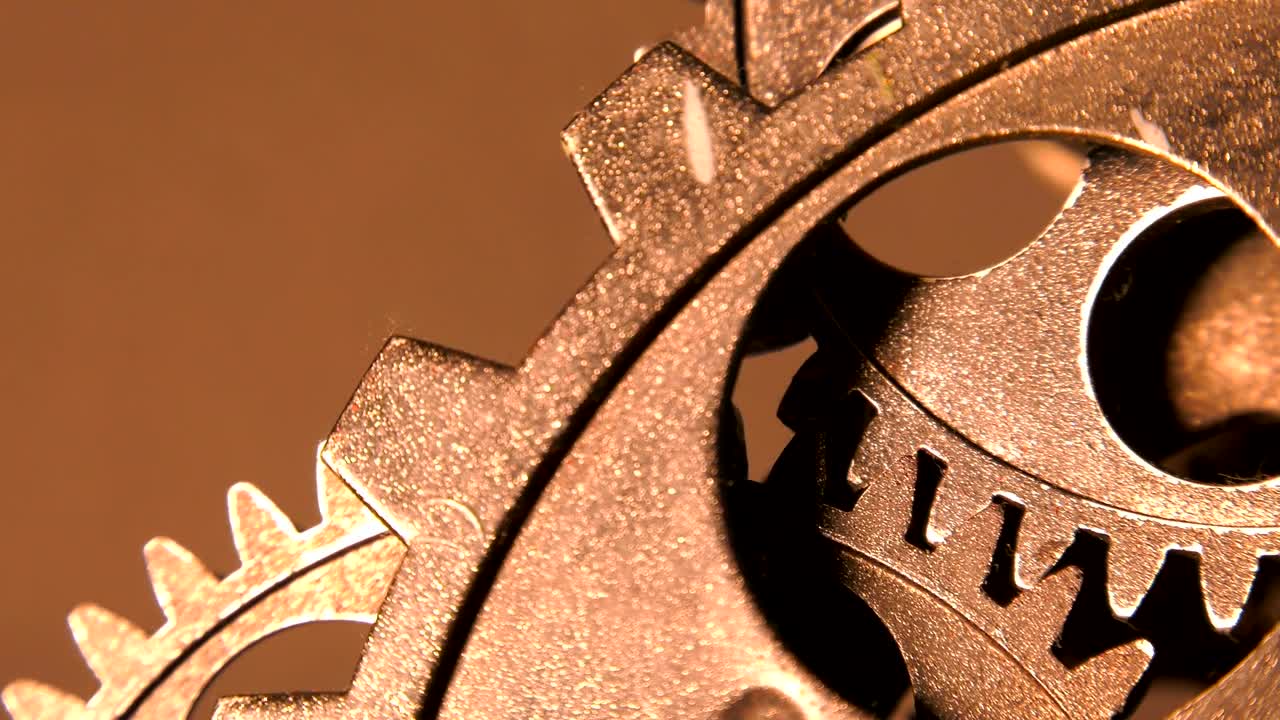 추상적인 그런지 더럽고 녹은 시계 기어 산업 및 비즈니스 개념