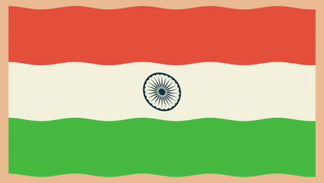 india celebration animation with flag