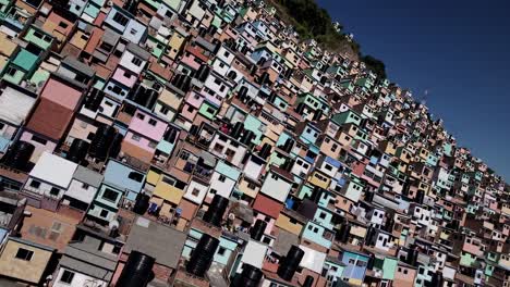 colorful houses on a hillside slum