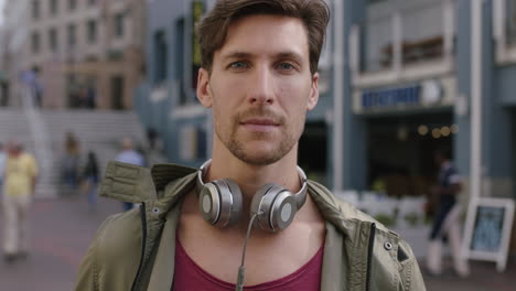 portrait-of-young-attractive-man-looking-serious-pensive-in-urban-city